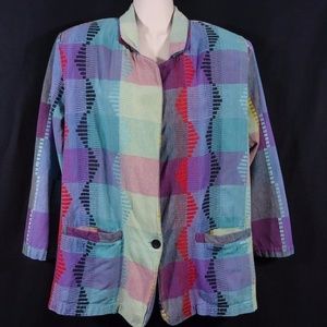 VTG 90's Angelique Imp. Inc. NYC. Blazer Patchwork